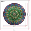 Kép 2/2 - Gyémántkirakó készlet - Mandala zöld (eltérő formájú kövekkel)