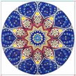 Kép 1/2 - Gyémántkirakó készlet - Mandala kék-sárga-piros (eltérő formájú kövekkel)