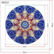 Kép 2/2 - Gyémántkirakó készlet - Mandala kék-sárga-piros (eltérő formájú kövekkel)