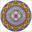 Kép 1/2 - Gyémántkirakó készlet - Mandala lila (eltérő formájú kövekkel)