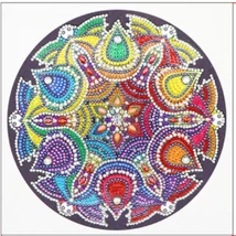 Gyémántkirakó készlet - Mandala színes (eltérő formájú kövekkel)