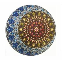Gyémántkirakó készlet - Mandala körökkel (eltérő formájú kövekkel)