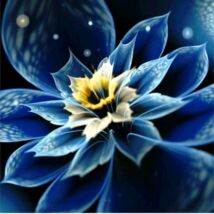 Gyémántkirakó készlet - Fantasy flower kék-sárga 
