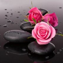 Gyémántkirakó készlet - Rózsaszín rózsa kövekkel