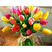 Gyémántkirakó készlet - Tulipán csokor