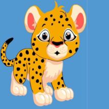 Gyerek számfestő - Baby tigris