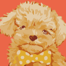 Gyerek számfestő - Nyakkendős kutyus