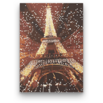 Számfestő - Eiffel torony hóesésben