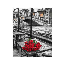 Számfestő - Rózsacsokor az esőben