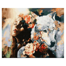 Számfestő - Lány farkassal