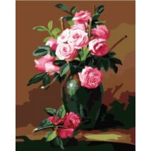 Számfestő - Rózsaszín rózsák