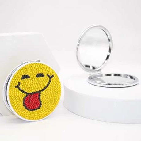 Gyémánt kirakós sminktükör smile
