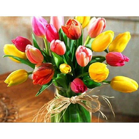 Gyémántkirakó készlet - Tulipán csokor