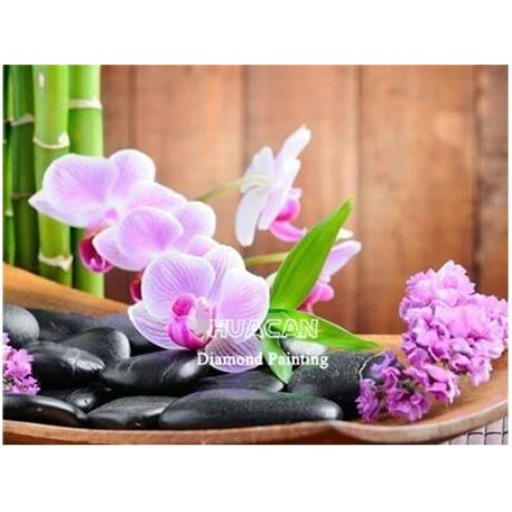 Gyémántkirakó készlet - Világos rózsaszín orchidea