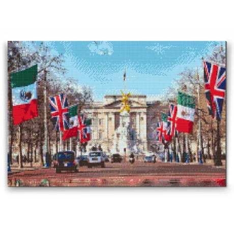 Gyémánt kirakó keretre feszítve - Buckingham Palota