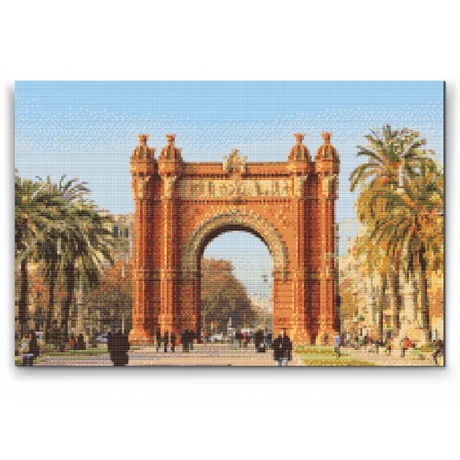 Gyémánt kirakó keretre feszítve - Diadalív - Barcelona