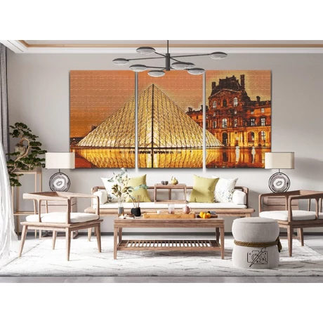 Gyémánt kirakó keretre feszítve - Louvre - 3 részes