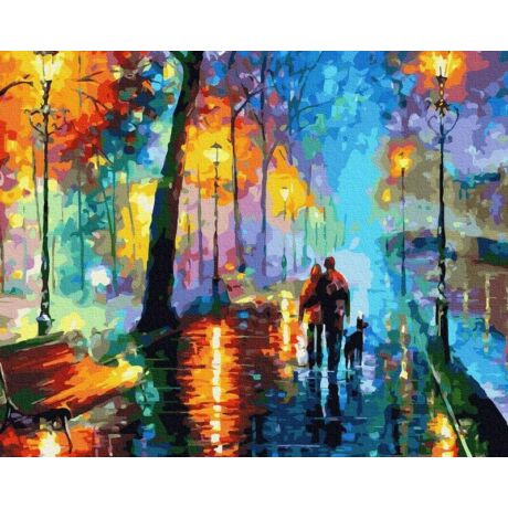 Számfestő - Séta az esőben