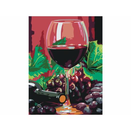 Számozott kifestő - Egy pohár vörösbor