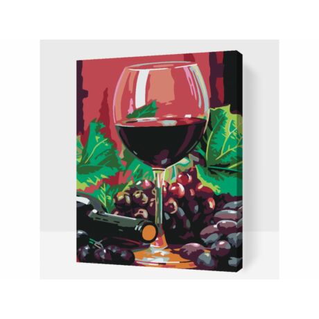 Számozott kifestő - Egy pohár vörösbor